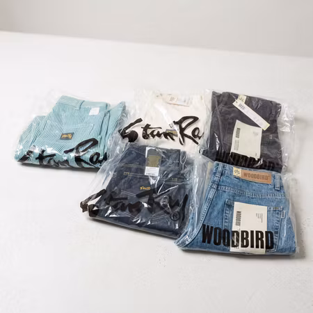 Märkesbyxor W29 – Dickies, Woodbird & Stan Ray, 9 st