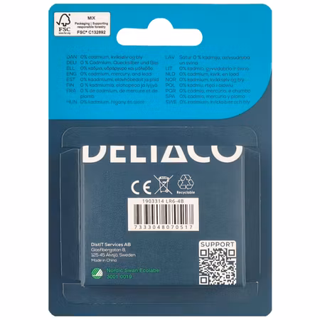 DELTACO AA / LR6-batterier – 4-pack