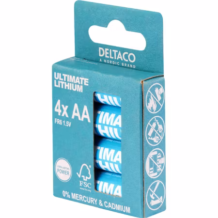 DELTACO Ultimate Lithium AA / FR6 – 4-pack