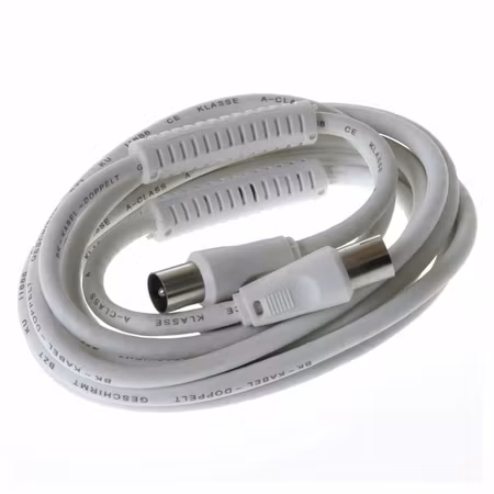 Qbulk antennkabel 10 m – 90 dB, vit