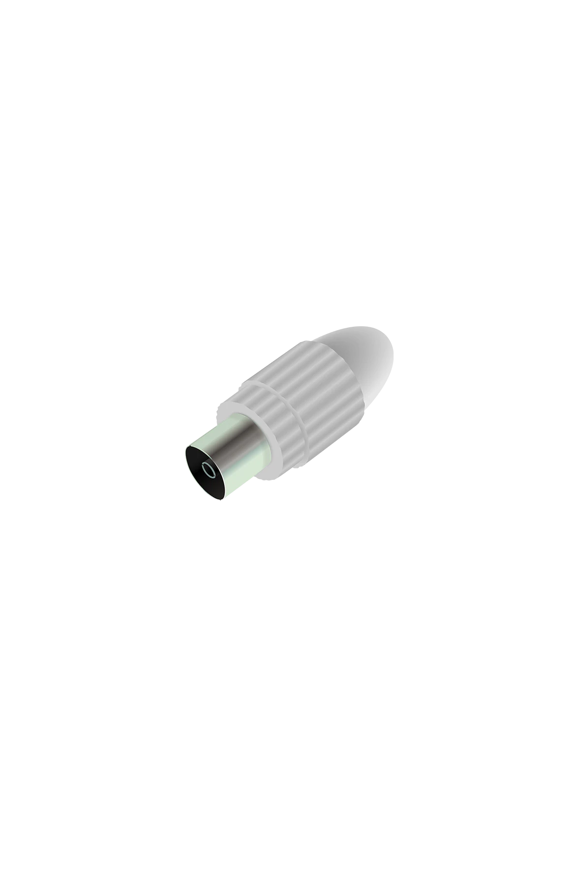 QNECT IEC-antennkontakt hane – rak, vit