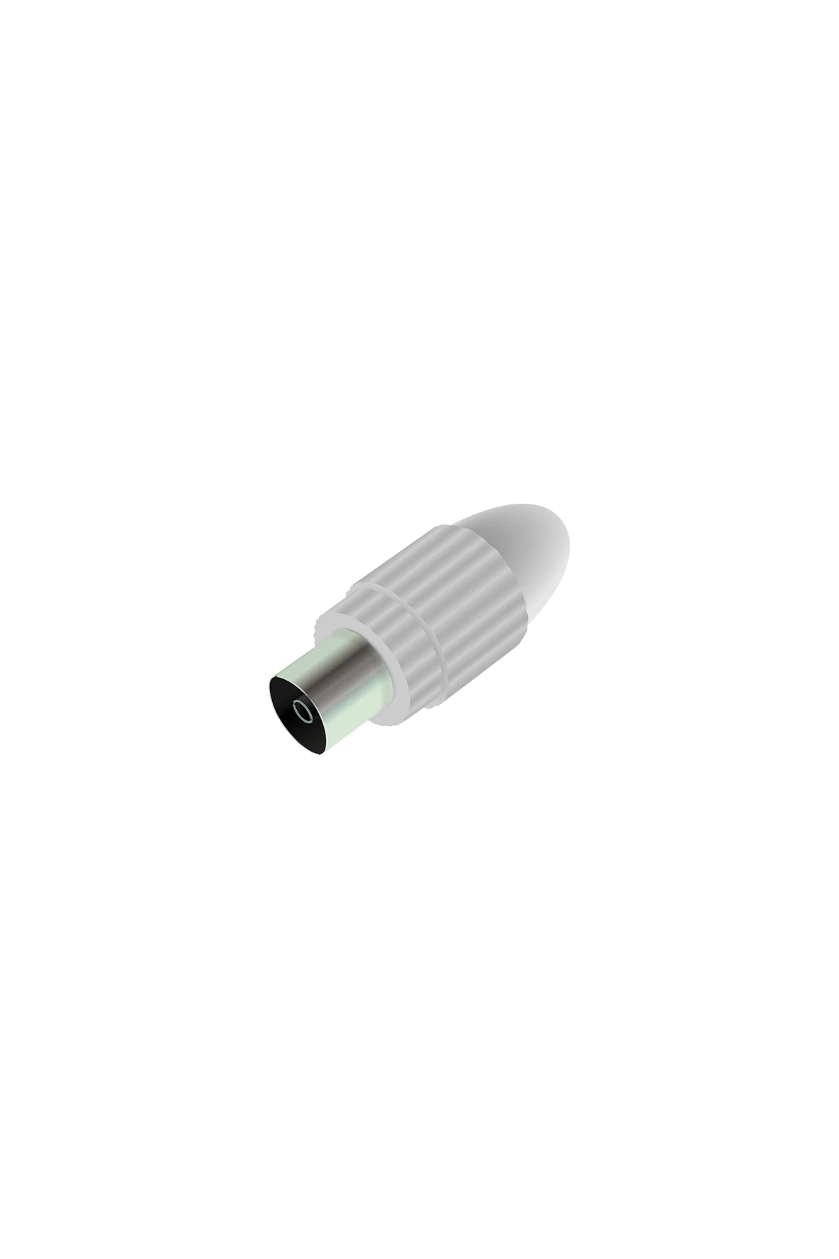 QNECT IEC-antennkontakt hona – rak, vit