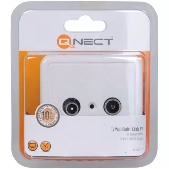 QNECT seriellt antennuttag TV/radio – vit