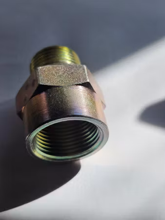 Rak hydraulikadapter BSP 5/8 utvändig – 3/4 invändig, 2-pack