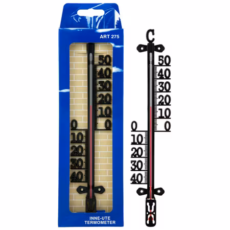 Viking 275 inne-/utetermometer – svart, 27,5 cm