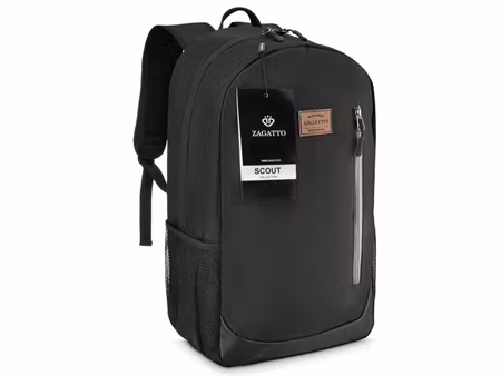 Zagatto Scout ZG63 svart ryggsäck 16L – för laptop & A4