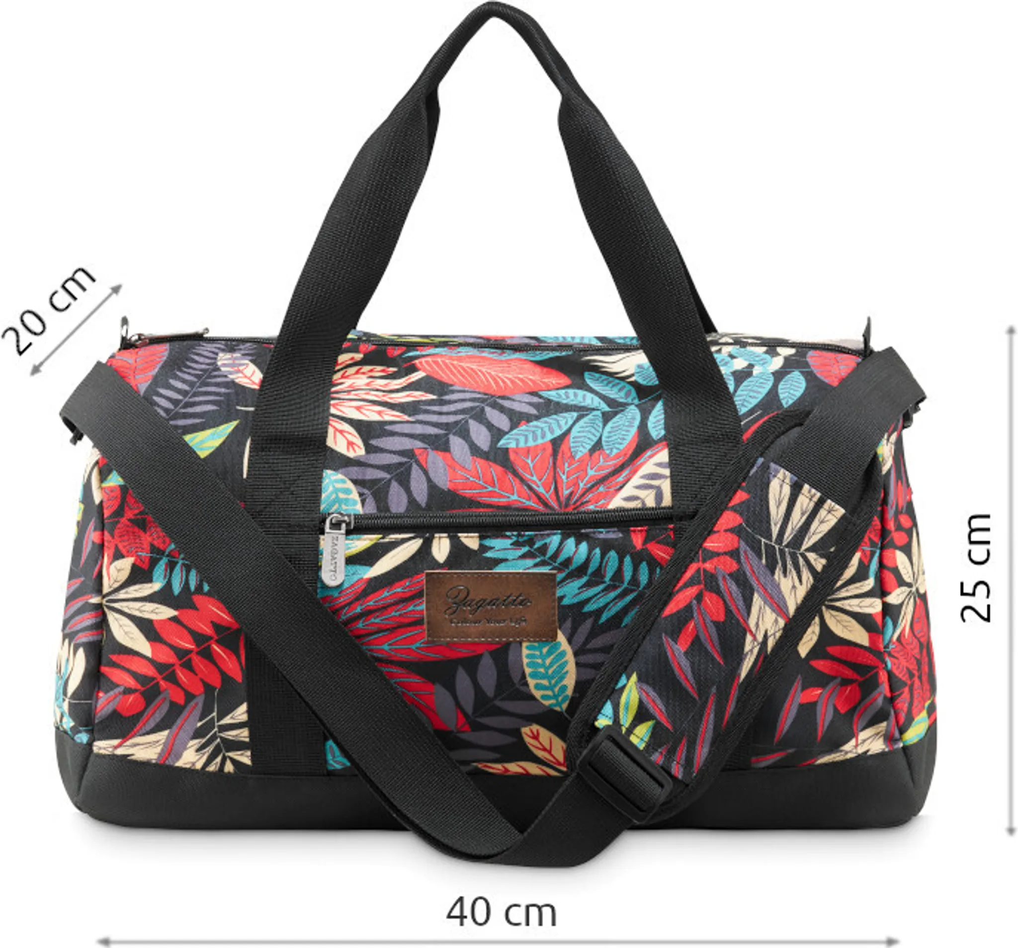 Zagatto Basic Air ZG825 handbagageväska 20L – blommig 40×25×20 cm
