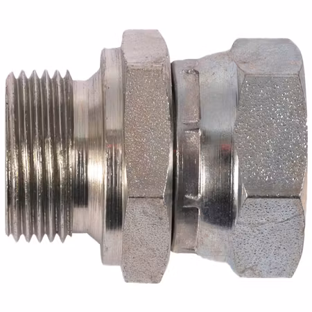 Rak hydraulikadapter G3/4 utvändig – G1/2 invändig med löpmutter