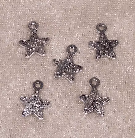 Berlock, stjärna,  Just for you , antiksilver