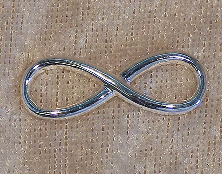 Connector, Infinity/evighetstecken, silver