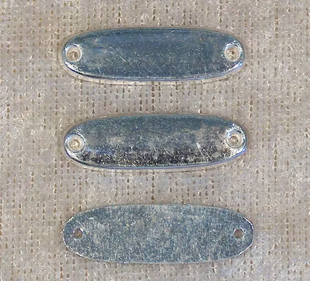 Connector, stansbar oval bricka, antiksilver