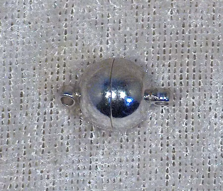 Magnetlås, rund, antiksilver