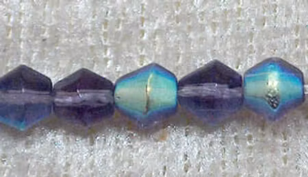Bicone, Lila AB, 6 mm