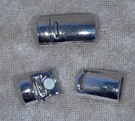 Fäste/Magnetlås, ovalt fäste, antiksilver