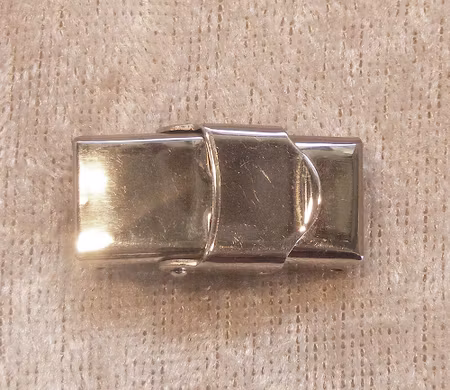Rostfritt lås/fäste, "klockarmbandslås"