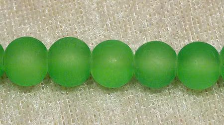 Satinpärla, 6 mm, limegrön