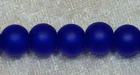 Satinpärla, 6 mm, kornblå