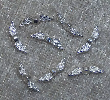 Änglavinge, mini, ljus silver
