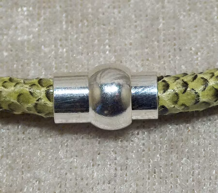 Fäste/Magnetlås, Cylinder/Rund, Silver, för 5-6 mm remmar
