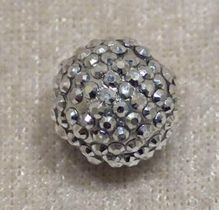 Resinstrassboll, silver/silver