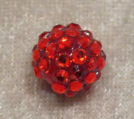 Resinstrassboll, rödorange/rödorange
