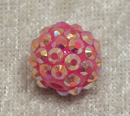 Resinstrassboll, mellanrosa/mellanrosa