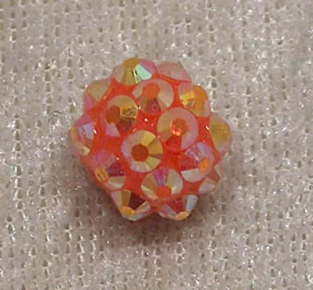 Resinstrassboll, orange/orange