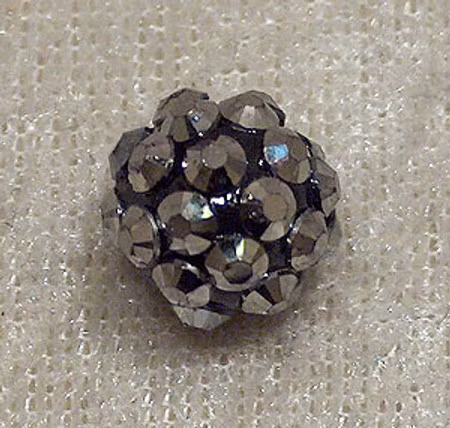 Resinstrassboll, svart/silver