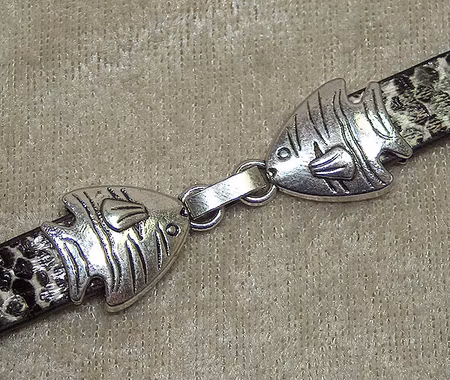 Fäste/Snäpplås, Fisk, Antiksilver