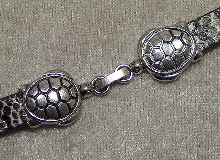 Fäste/Snäpplås, Sköldpadda, Antiksilver