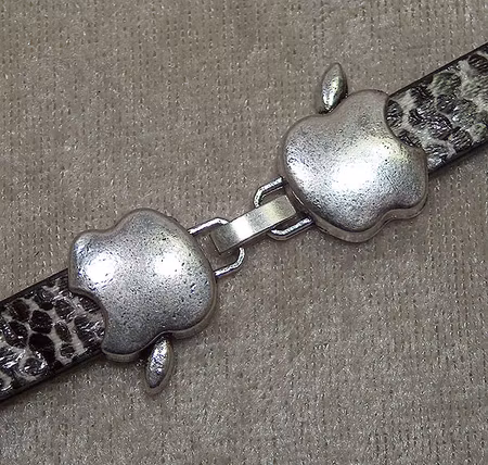 Fäste/Snäpplås, Slätt äpple, Antiksilver