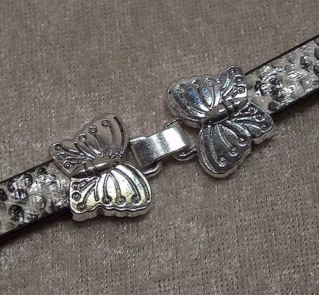 Fäste/Snäpplås, Fjäril, Antiksilver