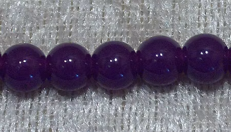 Glaspärla, imiterad jade, 6 mm, mörklila