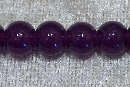Glaspärla, imiterad jade, 8 mm, djupt mörklila