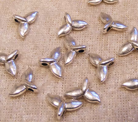 Berlock, stjärtfena, antiksilver