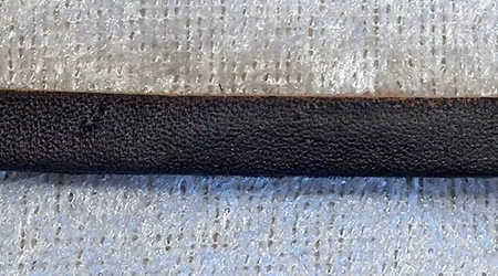 Läderrem, 6 mm bred, svart