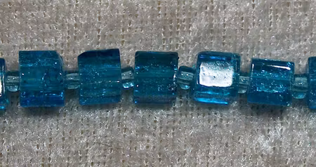 Krackelerad kub, turkos