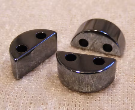 Hematit connector, 13 x 6 mm