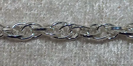Maffigare silverpläterad kedja