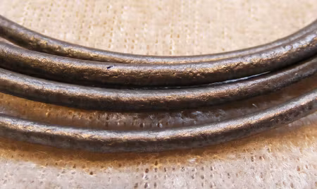 Läderrem, silvergrå, 2 mm