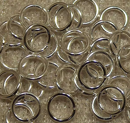 Bindringar, Ljust silverfärgade, 6x1 mm