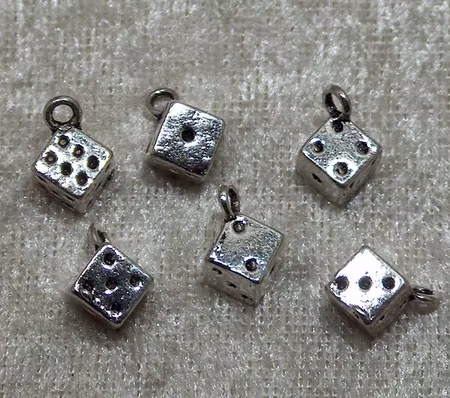 Berlock, Tärning, Antiksilver