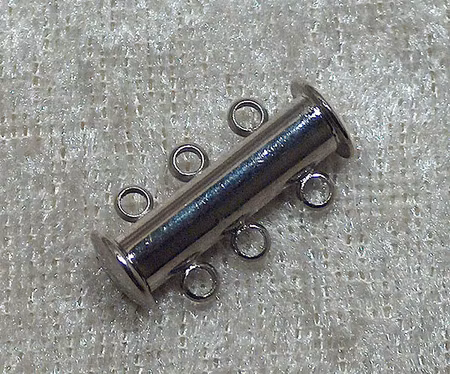 Istickslås, 3-radigt, Platinapläterat