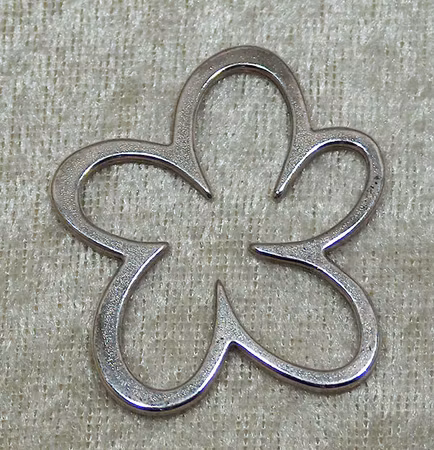 Blomma, hänge, antiksilver