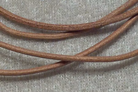 Läderrem, natur, 2 mm