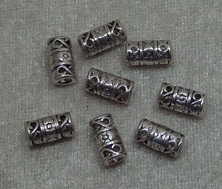 Mellandel, Antiksilver, cylinder med stort hål