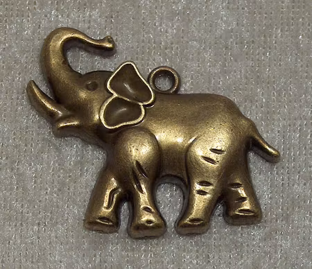 Berlock/Hänge, Elefant, Antikbrons