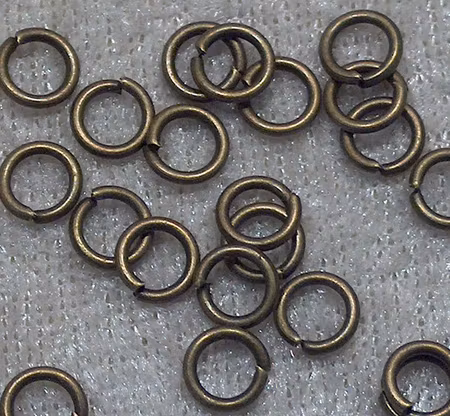 Bindringar, Antikbrons, 6 x 1 mm