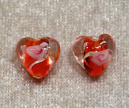 Silverfoilhjärta, Röd/Silver/Rosa