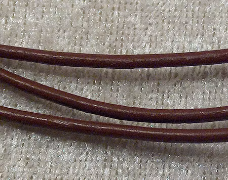 Läderrem, Mellanbrun, 2 mm